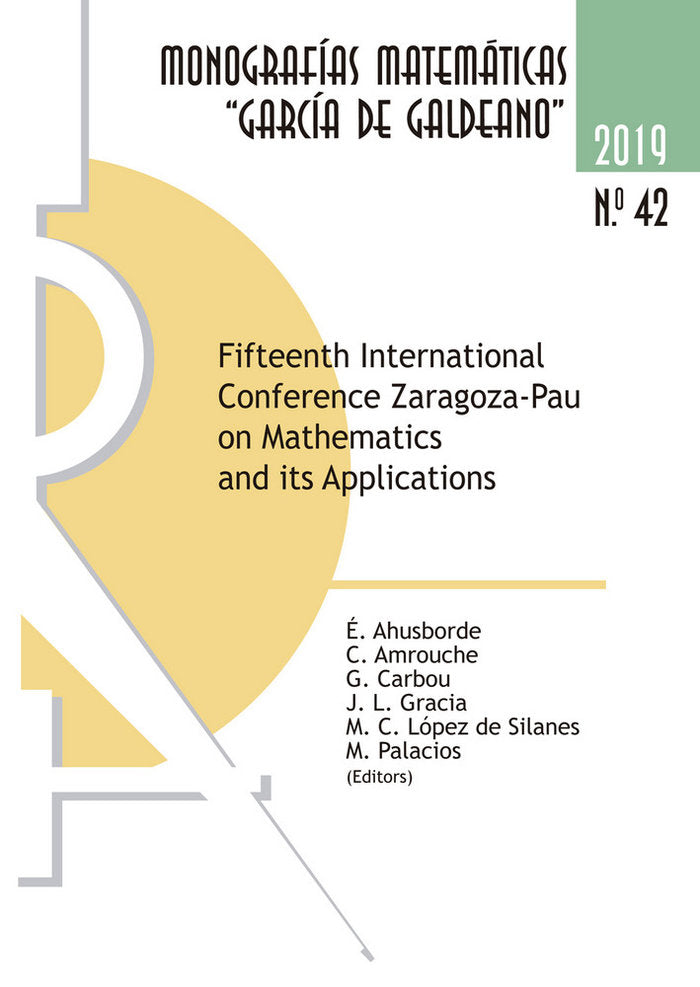 Fifteenth International Conference Zaragoza-Pau on Mathematics and its Applications | portada del libro