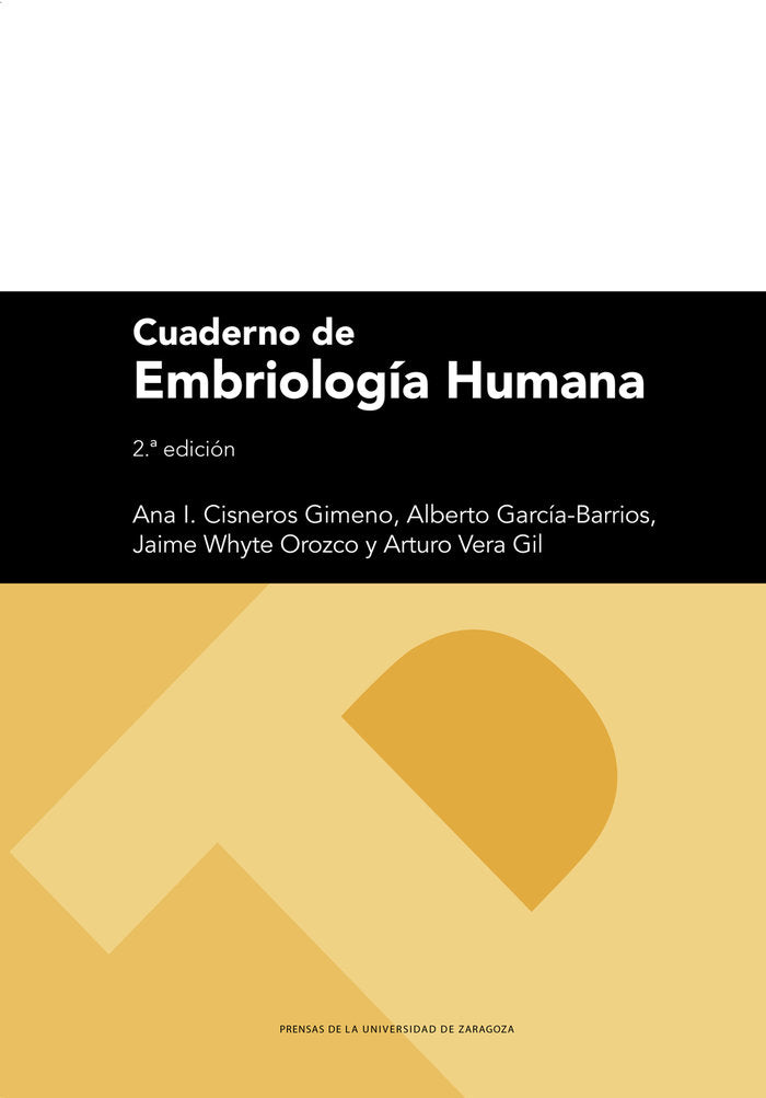 CUADERNO DE EMBRIOLOGIA, de VERA GIL, ARTURO | portada del libro