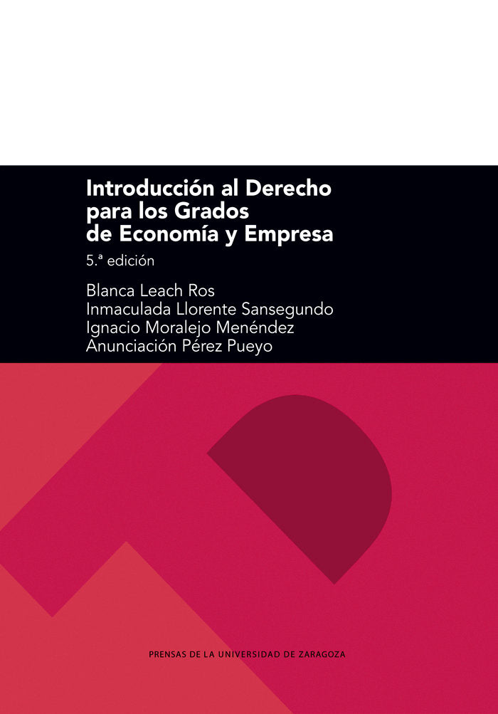 INTRODUCCION AL DERECHO PARA LOS GRADOS DE ECONOMIA Y EMPRES, de LEACH ROS | portada del libro