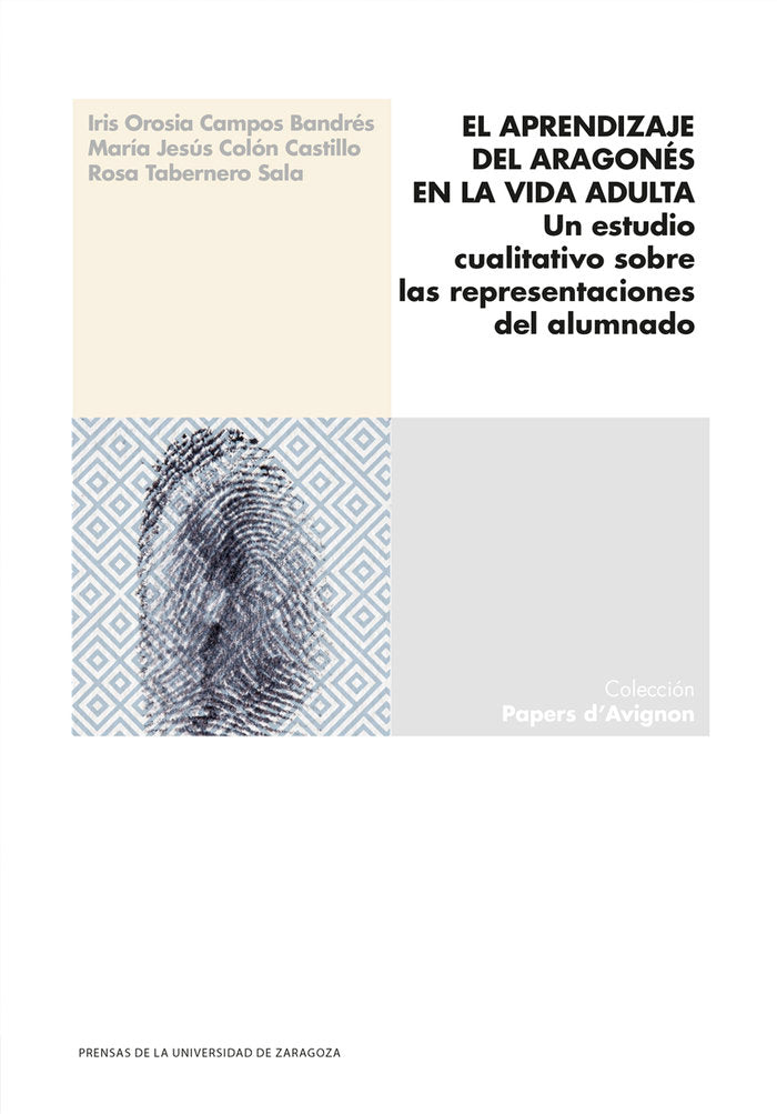 EL APRENDIZAJE DEL ARAGONES EN LA VIDA ADULTA, de OROSIA CAMPOS, IRIS | portada del libro