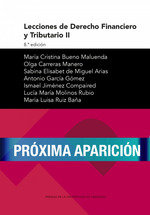 LECCIONES DE DERECHO FINANCIERO Y TRIBUTARIO II, de BUENO MALUENDA, MARIA CRISTINA | portada del libro
