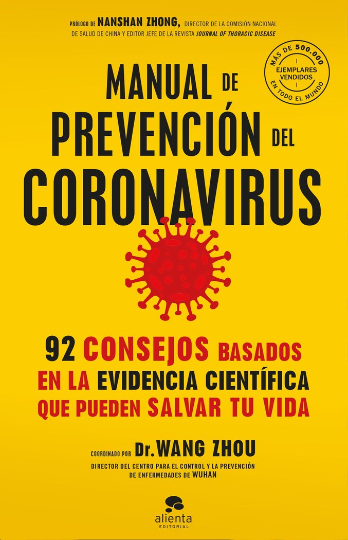 Manual de prevención del coronavirus, de Zhou, Wang | portada del libro