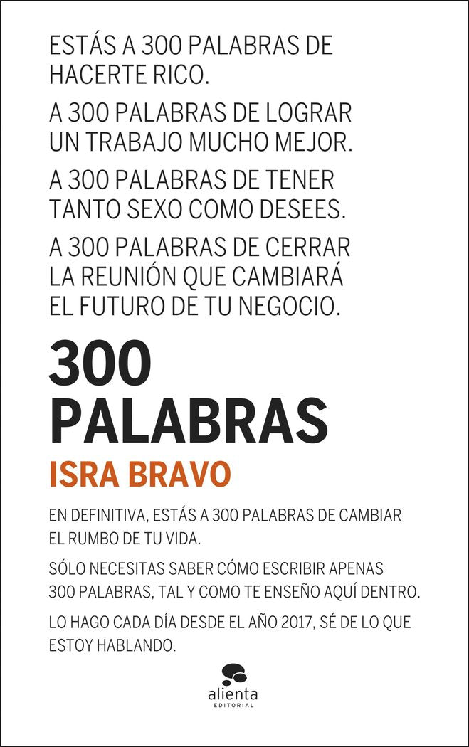 300 PALABRAS, de BRAVO, ISRA | portada del libro