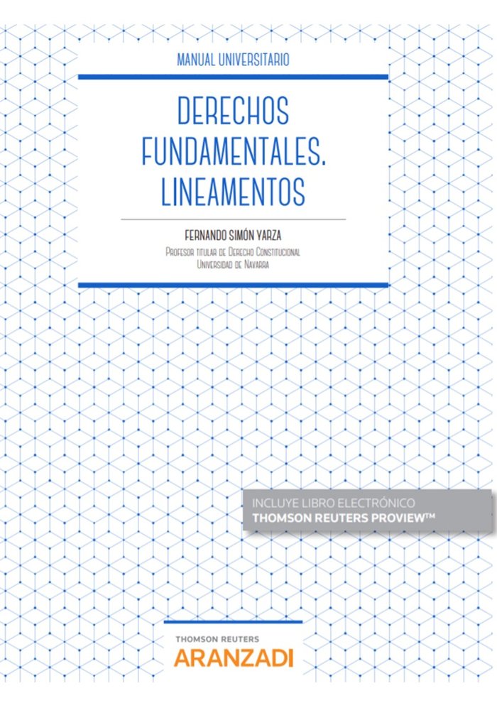 Derechos fundamentales. Lineamentos (Papel + e-book), de Simón Yarza, Fernando | portada del libro