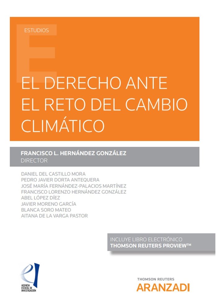 El derecho ante el reto del cambio climático (Papel + e-book), de Hernández González, Francisco L. | portada del libro