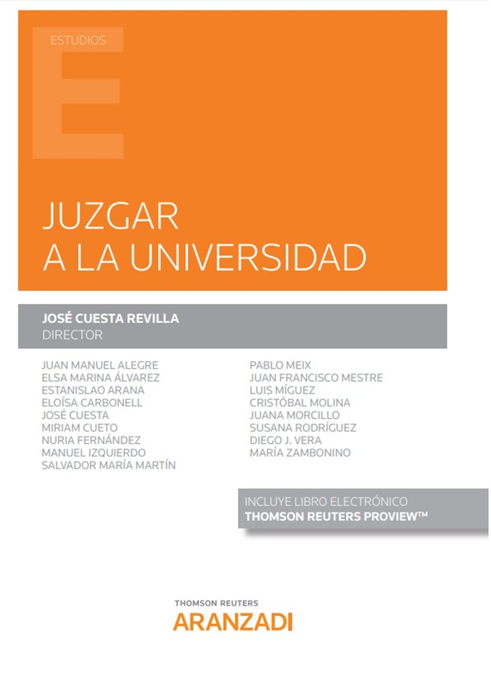 Juzgar a la universidad (Papel + e-book), de Cuesta Revilla, José | portada del libro