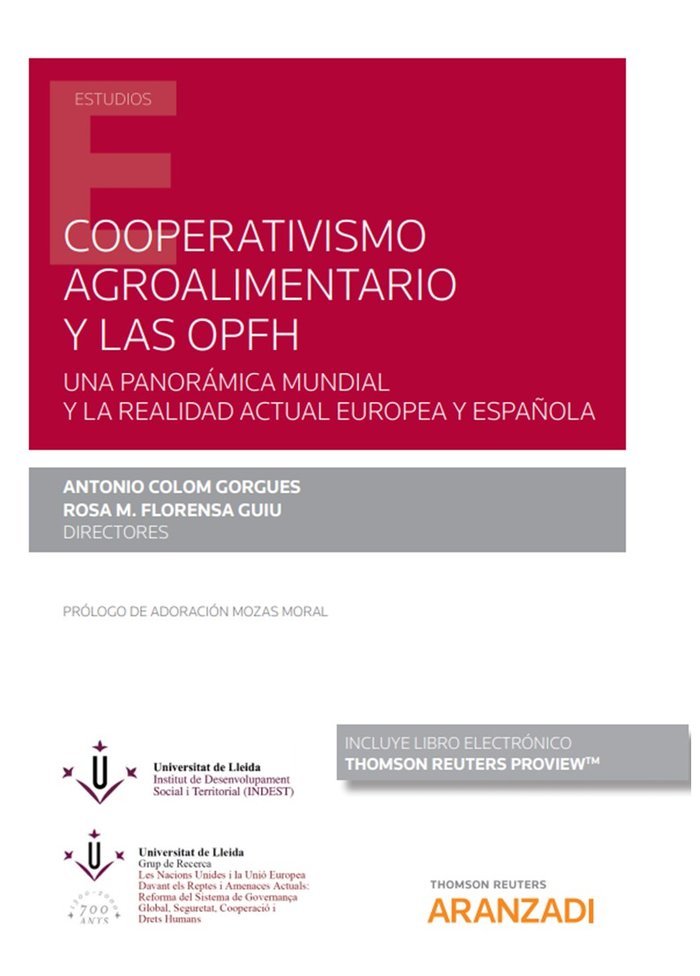 COOPERATIVISMO AGROALIMENTARIO Y LAS OPFH DUO | portada del libro