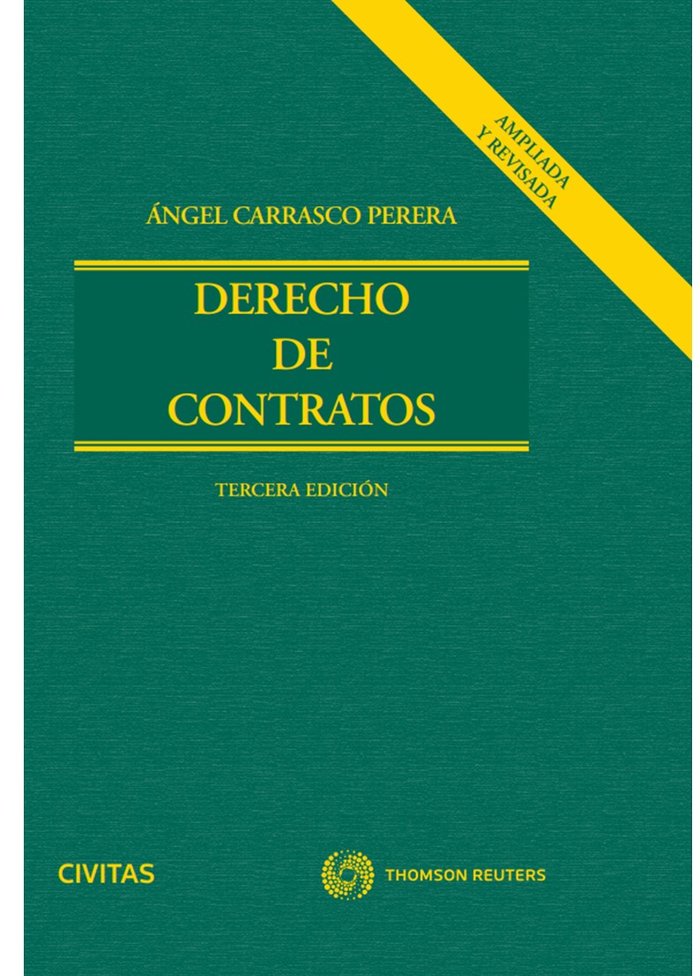 DERECHO DE CONTRATOS, de CARRASCO PERERA, ANGEL | portada del libro