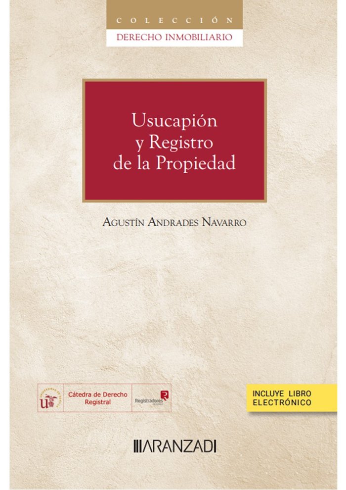 USUCAPION Y REGISTRO DE LA PROPIEDAD, de AGUSTIN ANDRADES NAVARRO | portada del libro