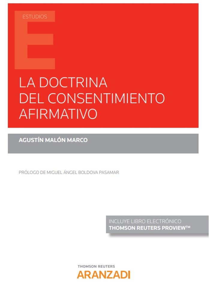 La doctrina del consentimiento afirmativo (Papel + e-book), de Malón Marco, Agustín | portada del libro