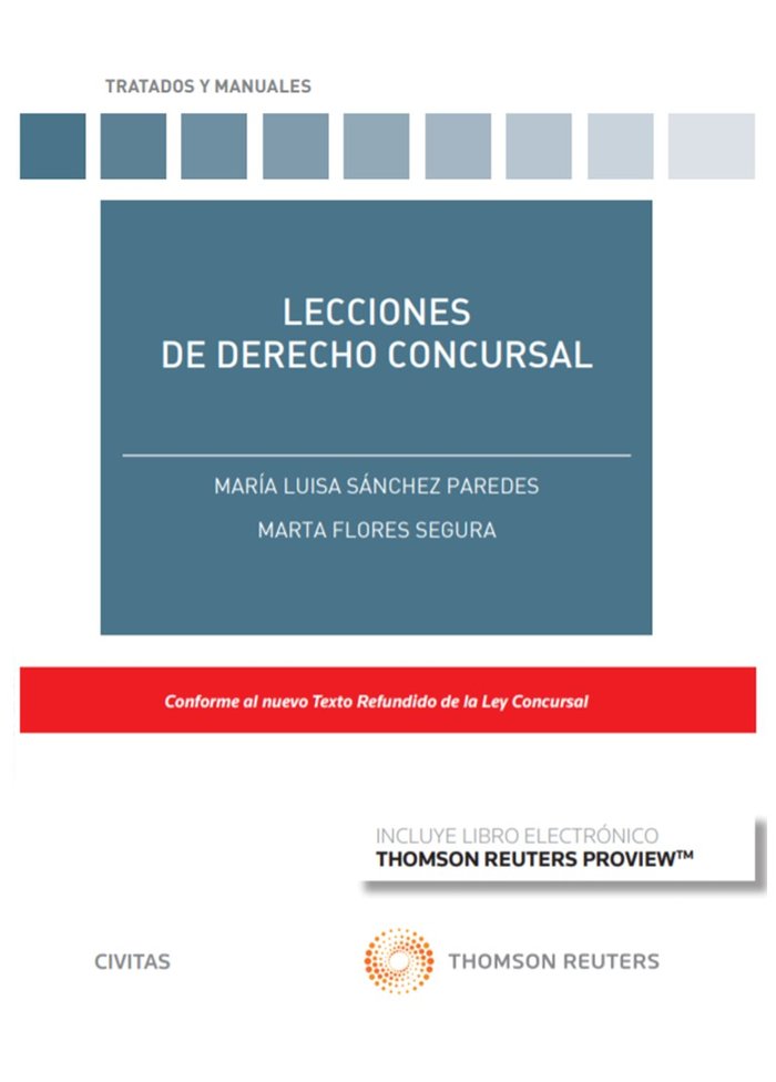 Lecciones de Derecho Concursal (Papel + e-book), de Flores Segura, Marta | portada del libro