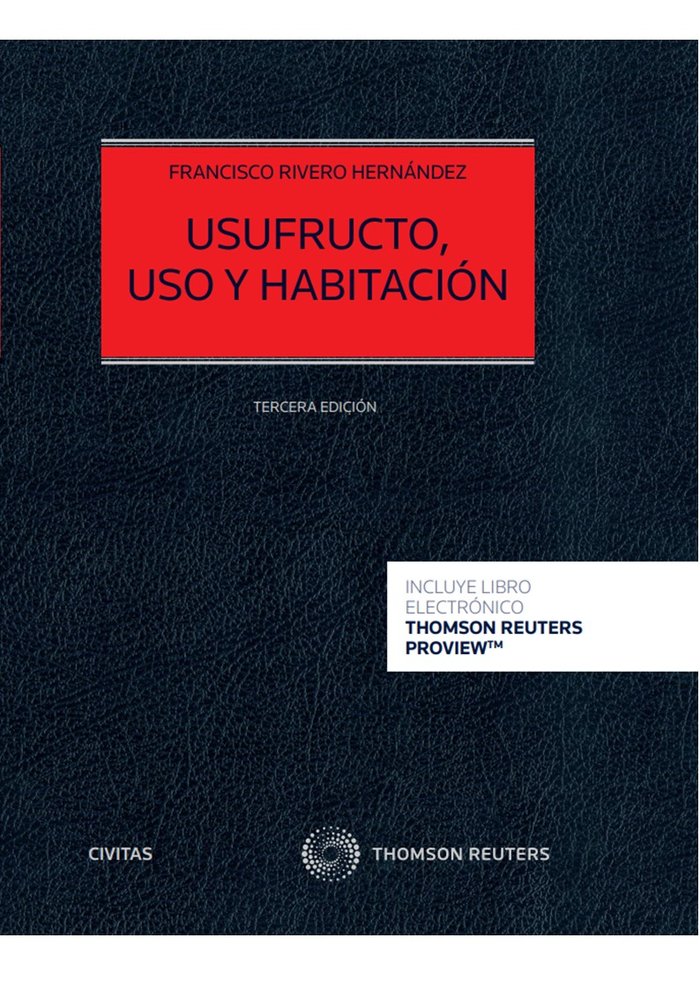 Usufructo, uso y habitación (Papel + e-book), de Rivero Hernández, Francisco | portada del libro