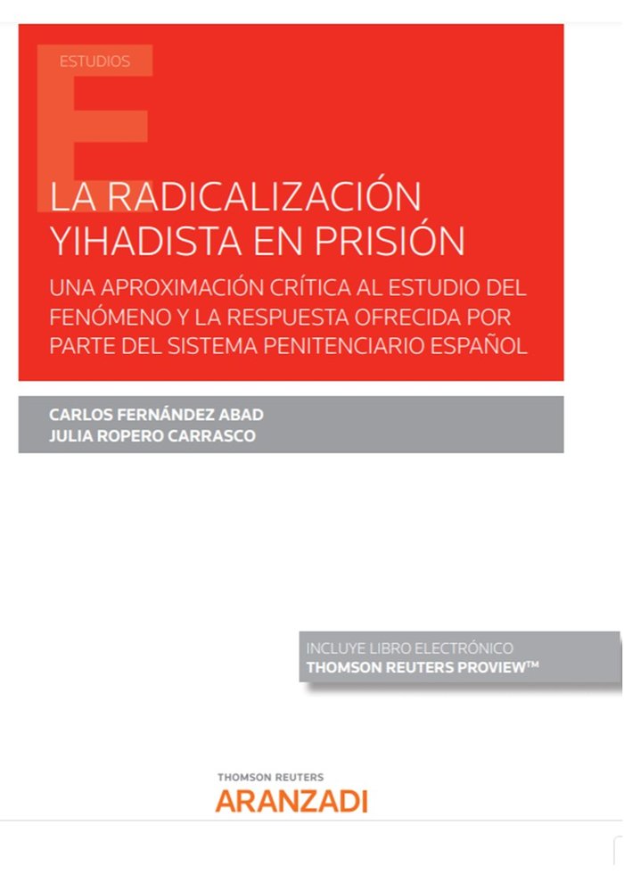 LA RADICALIZACION YIHADISTA EN PRISION, de CARLOS FERNANDEZ ABAD | portada del libro