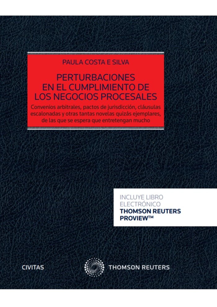 Perturbaciones en el cumplimiento de los negocios procesales | portada del libro
