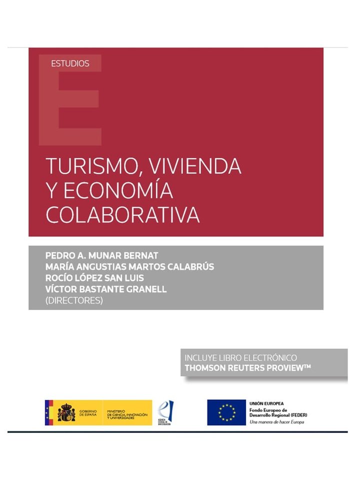 Turismo, vivienda y economía colaborativa (Papel + e-book), de Bastante Granell, Víctor | portada del libro