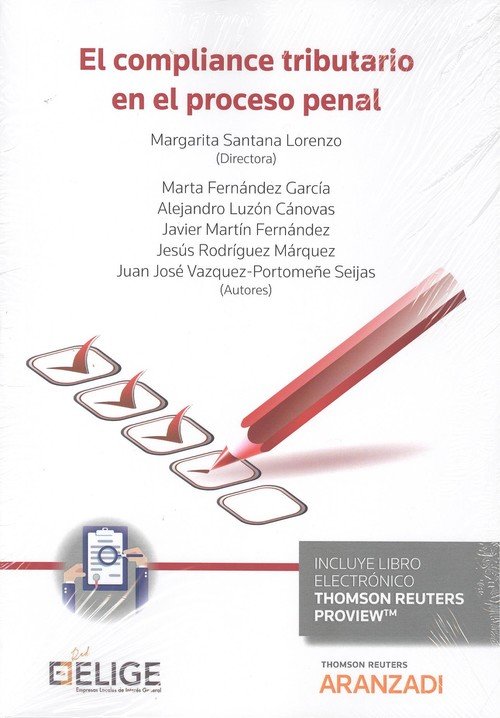 El compliance tributario en el proceso penal (Papel + e-book), de Fernández García, Marta | portada del libro