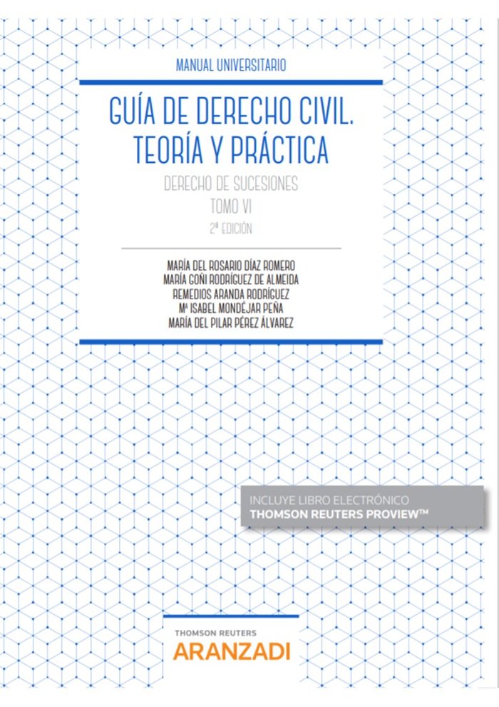 Guía de Derecho Civil. Teoría y práctica (Tomo VI) (Papel + e-book), de Aranda Rodríguez, Remedios | portada del libro