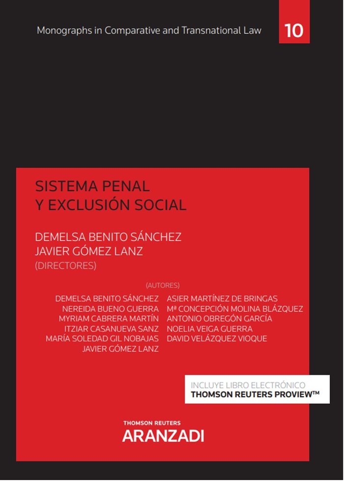 Sistema penal y exclusión social (Papel + e-book), de Benito Sánchez , Demelsa | portada del libro
