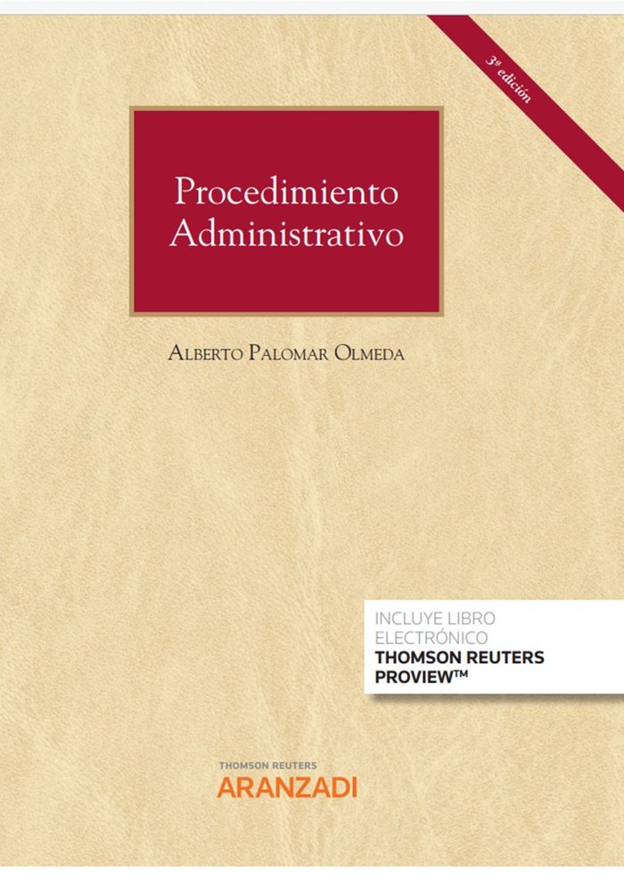 Procedimiento administrativo, de ALBERTO PALOMAR OLMEDA | portada del libro