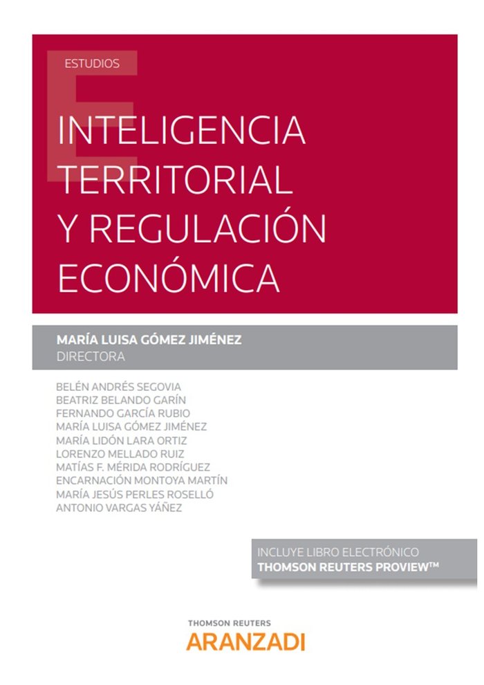Inteligencia Territorial y Regulación Económica (Papel + e-book), de Gómez Jiménez, Maria Luisa | portada del libro