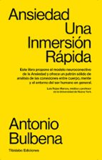 ANSIEDAD, de ANTONIO BULBENA | portada del libro