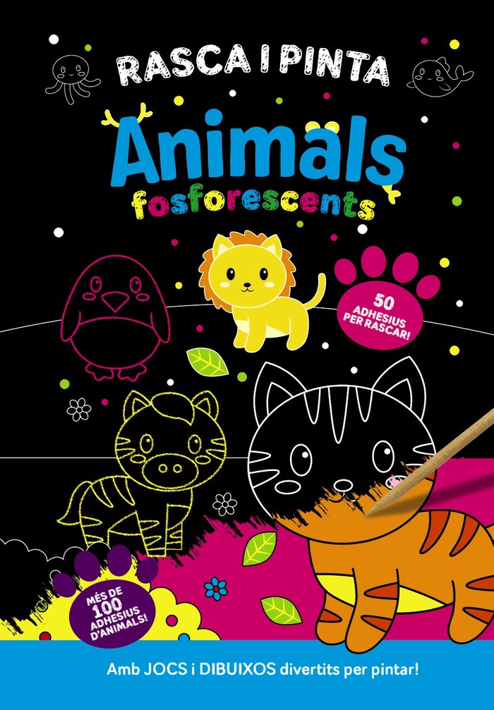 RASCA I PINTA ANIMALS FOSFORESCENTS, de VARIOS AUTORES | portada del libro