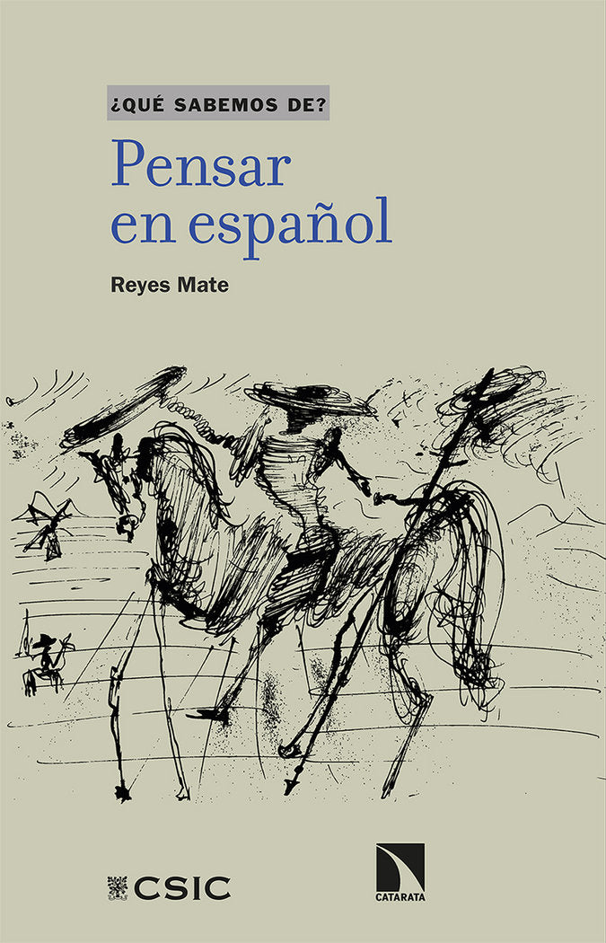 PENSAR EN ESPAÑOL, de REYES MATE, . | portada del libro