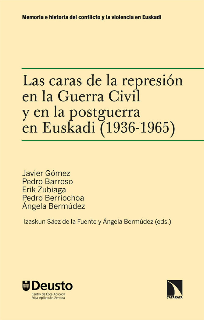 LAS CARAS DE LA REPRESION EN LA GUERRA CIVIL Y EN LA POSTGUE, de BERMUDEZ VELEZ, ANGELA (ED.) | portada del libro