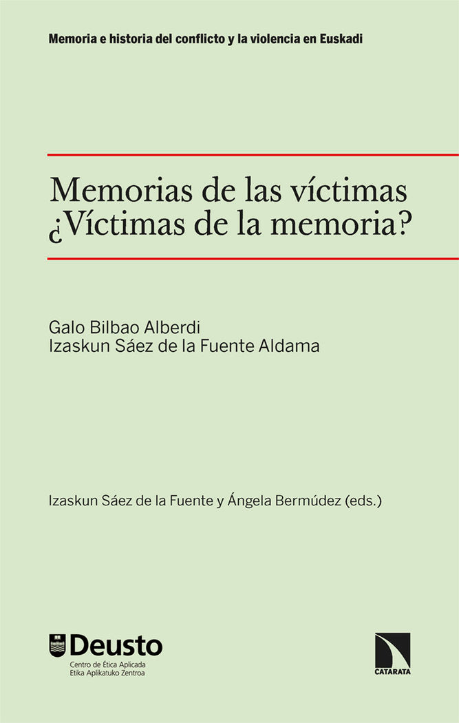 MEMORIAS DE LAS VICTIMAS. ¿VICTIMAS DE LA MEMORIA?, de BILBAO ALBERDI, GALO (ED.) | portada del libro