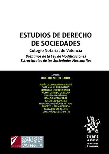 Estudios de Derecho de Sociedades, de Nieto Carol | portada del libro