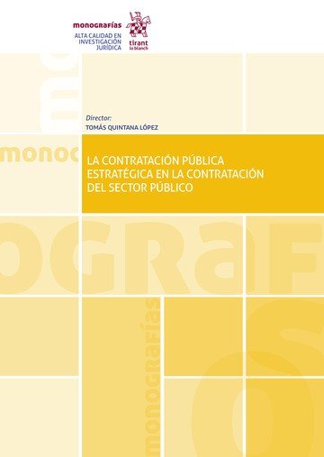 La Contratación Pública Estratégica en la Contratación del Sector Público, de QUINTANA LÓPEZ | portada del libro