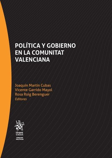 Política y Gobierno en la Comunitat Valenciana, de Franch i Ferrer | portada del libro