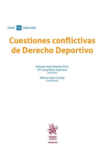 Cuestiones conflictivas de Derecho Deportivo, de Sánchez Pino | portada del libro