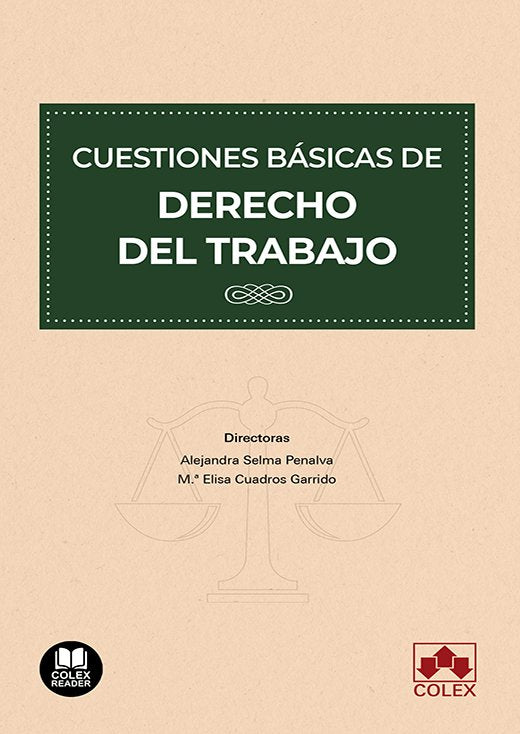 CUESTIONES BASICAS DE DERECHO DEL TRABAJO, de SELMA PENALVA | portada del libro
