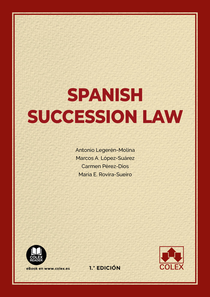 Spanish succession law, de LEGEREN-MOLINA | portada del libro