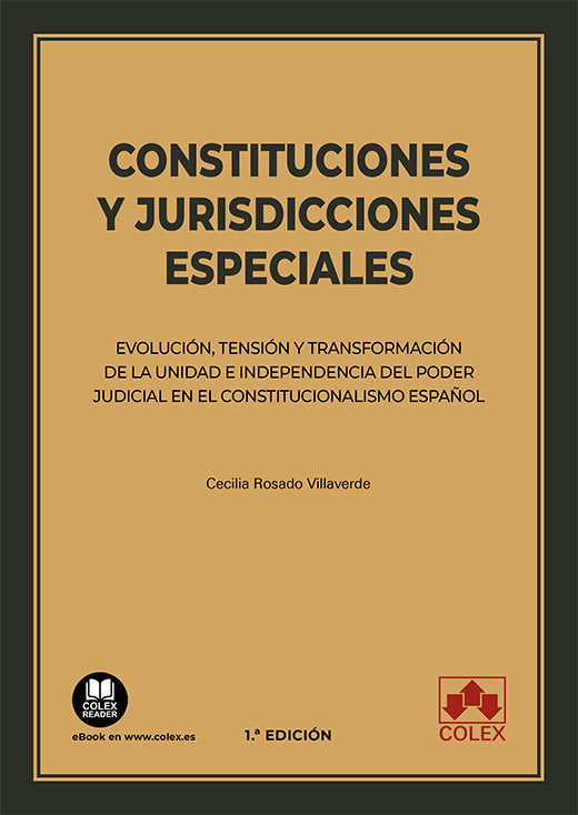 CONSTITUCIONES Y JURISDICCIONES ESPECIALES, de ROSADO VILLAVERDE | portada del libro