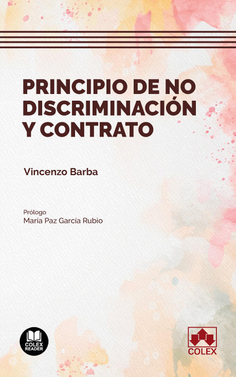 PRINCIPIO DE NO DISCRIMINACION Y CONTRATO, de VINCENZO BARBA | portada del libro