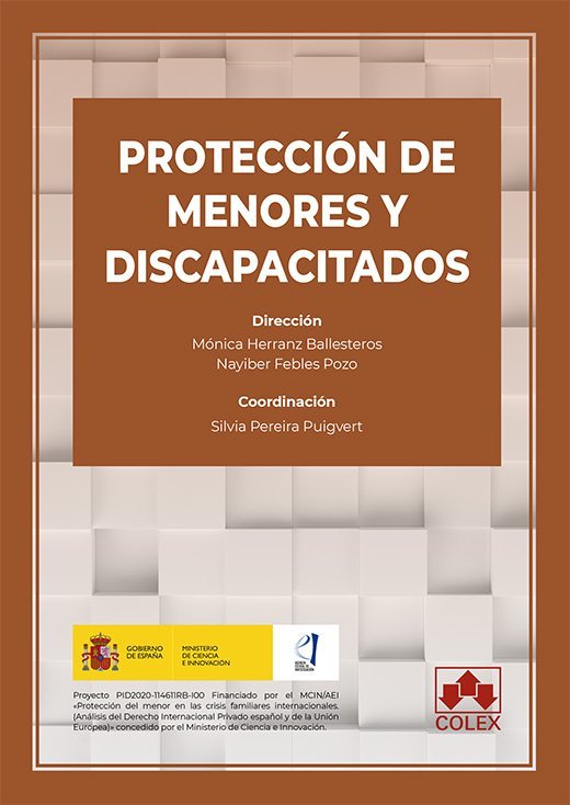 PROTECCION DE MENORES Y DISCAPACITADOS, de MONICA HERRANZ BALLESTEROS | portada del libro