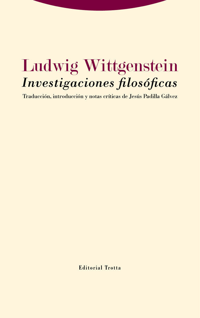 INVESTIGACIONES FILOSOFICAS - NE 2ｦED, de WITTGENSTEIN | portada del libro