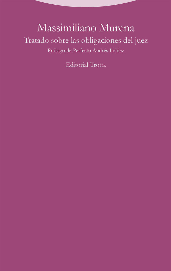 TRATADO SOBRE LAS OBLIGACIONES DEL JUEZ, de MURENA | portada del libro