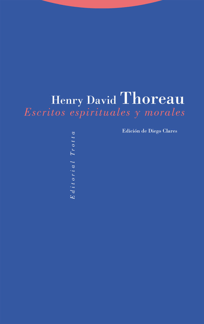 ESCRITOS MORALES Y ESPIRITUALES, de THOREAU | portada del libro