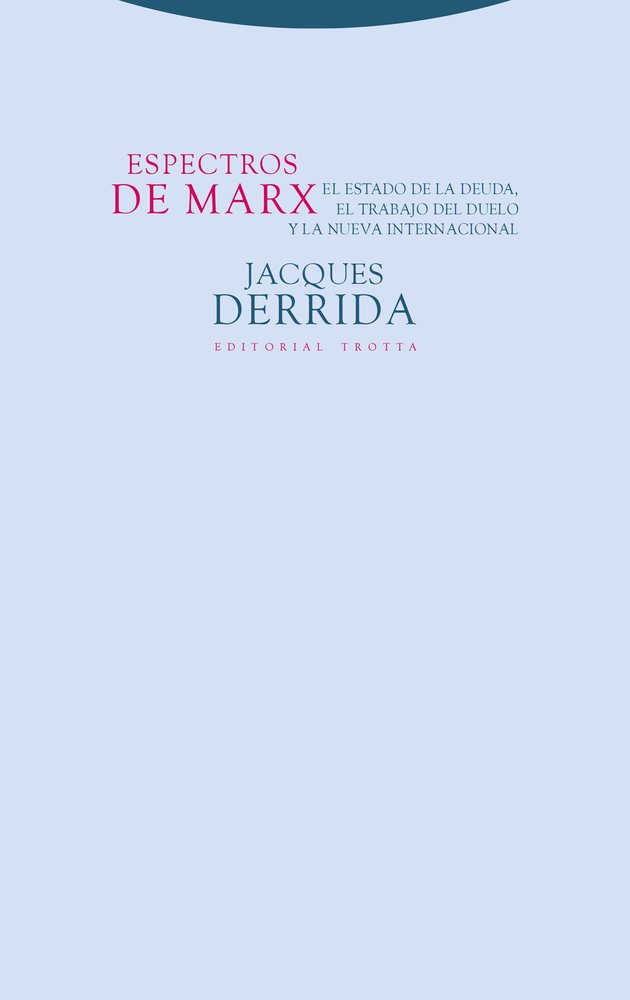 ESPECTROS DE MARX, de DERRIDA | portada del libro