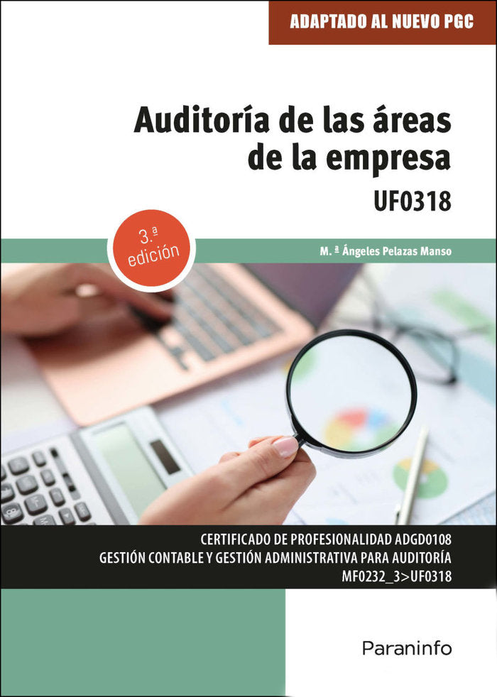 AUDITORIA DE LAS AREAS DE EMPRESA, de PELAZAS MANSO, Mª ANGELES | portada del libro