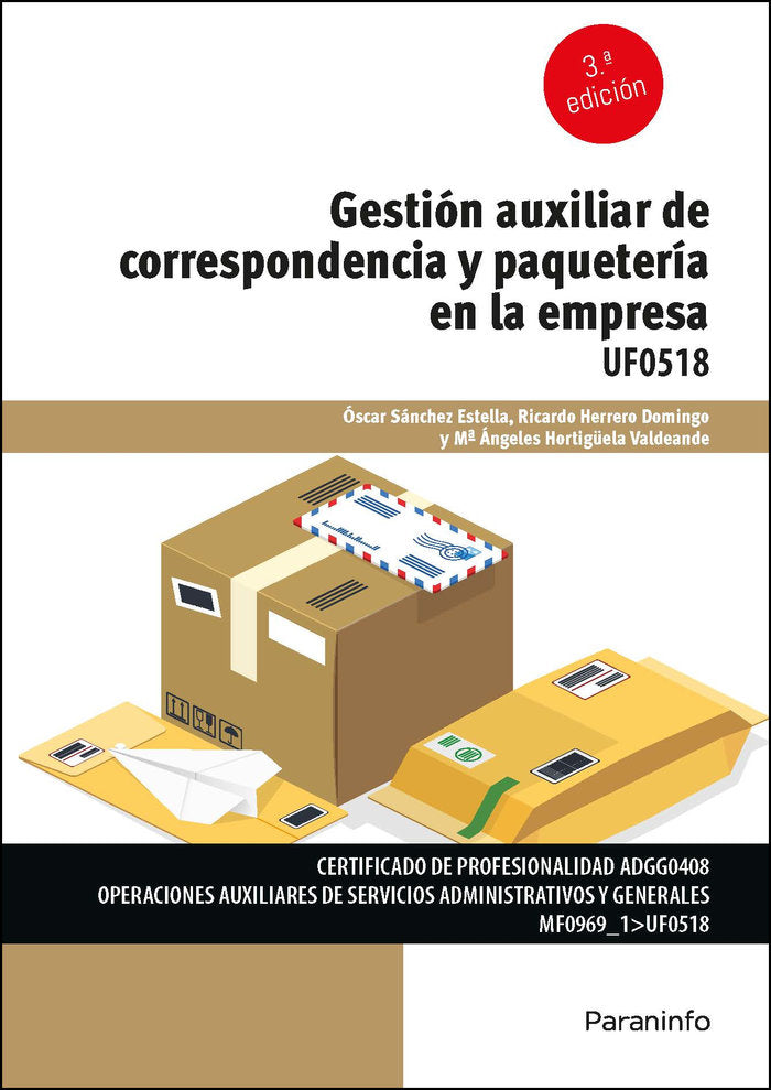 GESTION AUXILIAR DE CORRESPONDENCIA Y PAQUETERIA, de SANCHEZ ESTELLA, OSCAR | portada del libro