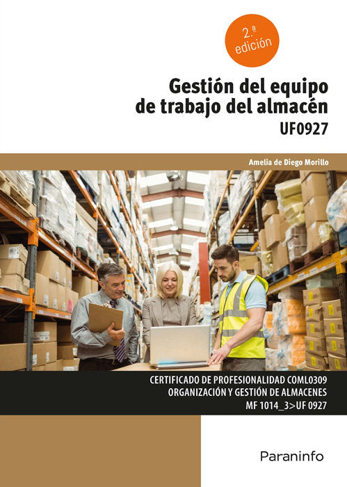 GESTION DEL EQUIPO DE TRABAJO DEL ALMACEN, de DE DIEGO MORILLO, AMELIA | portada del libro