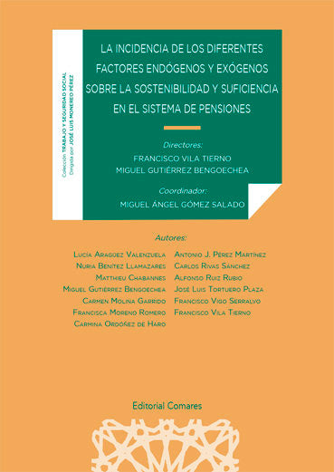 INCIDENCIA DE LOS DIFERENTES FACTORES ENDOGENOS Y EXONGENOS, de VILA TIERNO | portada del libro