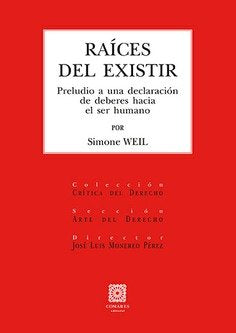 RAICES DEL EXISTIR, de WEIL | portada del libro