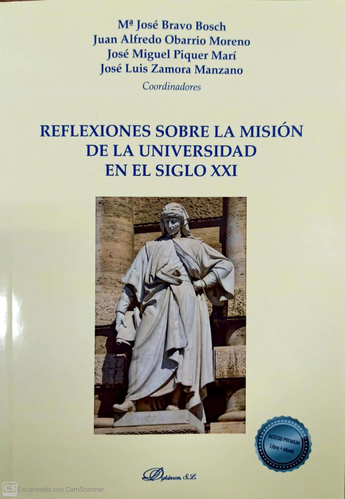 Reflexiones sobre la misión de la universidad en el siglo XXI, de Obarrio Moreno, Juan Alfredo | portada del libro