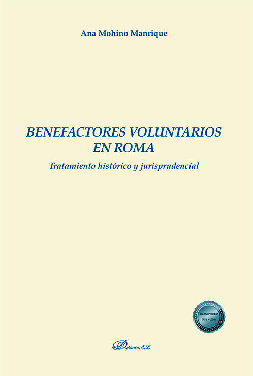 BENEFACTORES VOLUNTARIOS EN ROMA, de MOHINO MANRIQUE, ANA | portada del libro