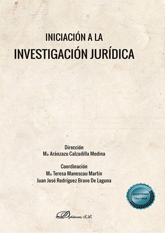 INICIACION A LA INVESTIGACION JURIDICA, de CALZADILLA MEDINA, MARIA ARANZAZU | portada del libro